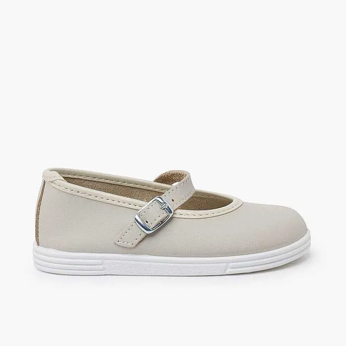 Zapatillas<Pisamonas Merceditas Piel Lavable Hebilla