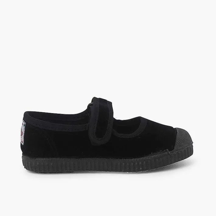Zapatillas<Pisamonas Merceditas Terciopelo Puntera Goma