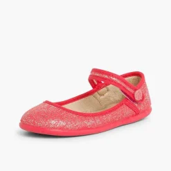Zapatos Comunión<Pisamonas Merceditas Tira Adherente En Lino Metalizado