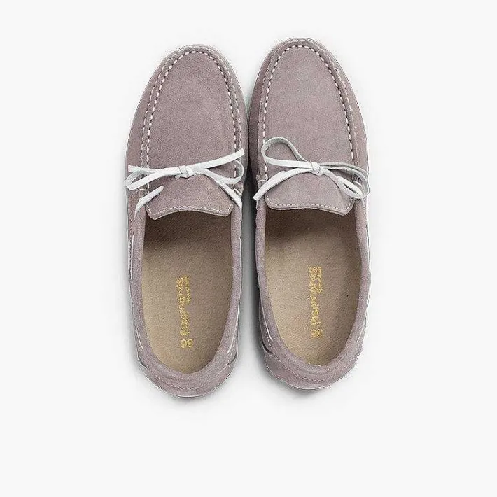 Zapatos Comunión<Pisamonas Mocasin Niño Serraje Ceremonia Lazo
