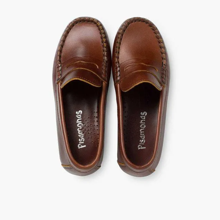 Zapatos Comunión<Pisamonas Mocasines Niño Cuero Antifaz
