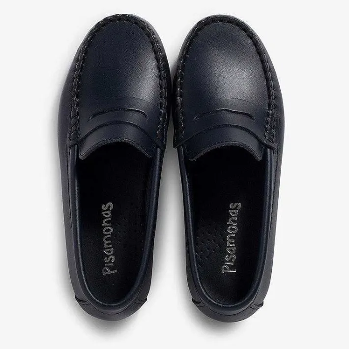 Zapatos Comunión<Pisamonas Mocasines Niño Cuero Antifaz