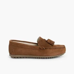 Zapatos Comunión<Pisamonas Mocasines Niño Serraje Con Borlas