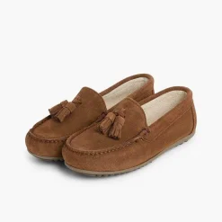 Zapatos Comunión<Pisamonas Mocasines Niño Serraje Con Borlas