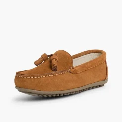 Zapatos Comunión<Pisamonas Mocasines Niño Serraje Con Borlas