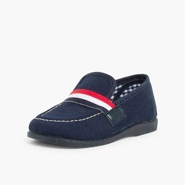 Mocasines<Pisamonas Mocasines Tela Niños Bandera