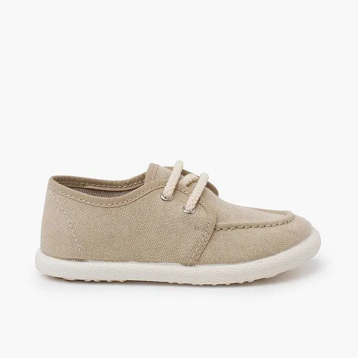 Zapatos Comunión<Pisamonas Náuticos Lona Eco Piso Blanco