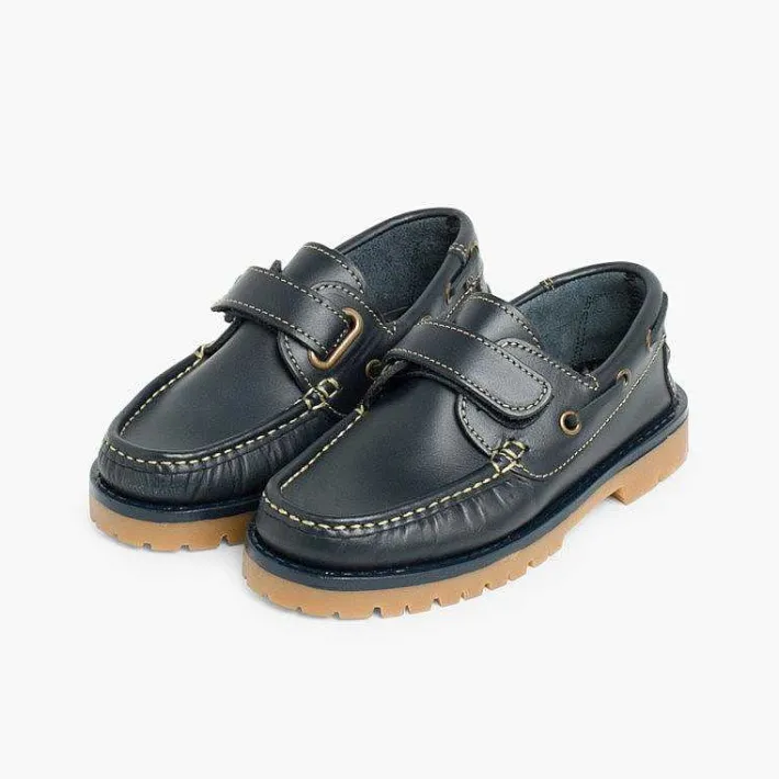 Zapatos Colegiales<Pisamonas Náuticos Niño Tira Adherente