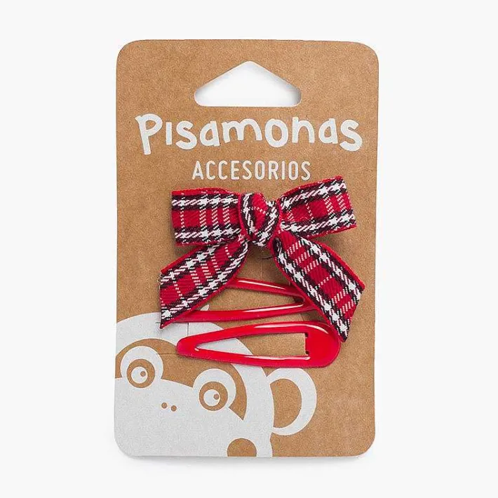 Para El Pelo<Pisamonas Pack Horquillas Y Lazo Pico Pato Tartan
