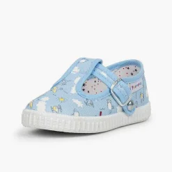 Zapatillas<Pisamonas Pepito Lona Estampado Cierre Boton