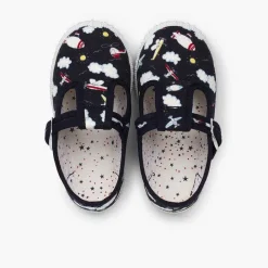 Zapatillas<Pisamonas Pepito Lona Estampado Cierre Boton