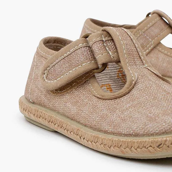 Zapatos Comunión<Pisamonas Pepitos Algodon Ecologico Suela Yute