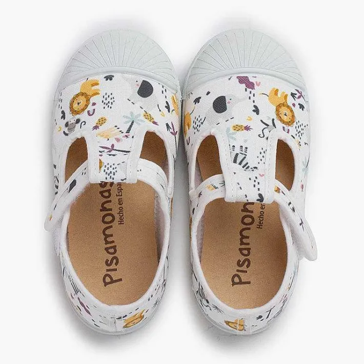 Zapatillas<Pisamonas Pepitos Estampado Puntera Goma Cierre Adherente Color Animales