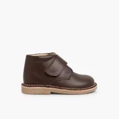 Zapatos Colegiales<Pisamonas Pisacacas Piel Botas Colegio Con Cinta Adhesiva