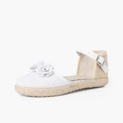 Sandalias<Pisamonas Sandalia Alpargata Niña Flores Correa Piel