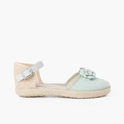 Sandalias<Pisamonas Sandalia Alpargata Niña Flores Correa Piel
