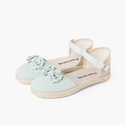 Sandalias<Pisamonas Sandalia Alpargata Niña Flores Correa Piel