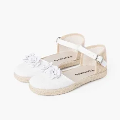 Sandalias<Pisamonas Sandalia Alpargata Niña Flores Correa Piel