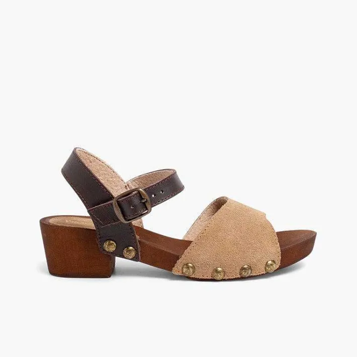 Sandalias<Pisamonas Sandalia Niña Y Mujer Serraje Suela Tipo Madera