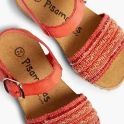 Sandalias<Pisamonas Sandalias Bio Niña Piel Y Cinta Tejido