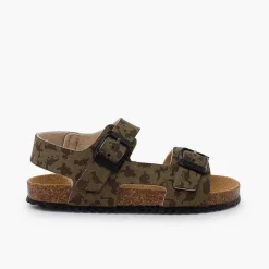 Sandalias<Pisamonas Sandalias Bio Unisex Hebillas Dinosaurios Color Kaki