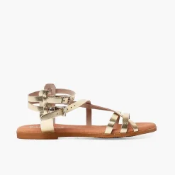 Sandalias<Pisamonas Sandalias Mujer Metalizadas Piel Con Pulsera