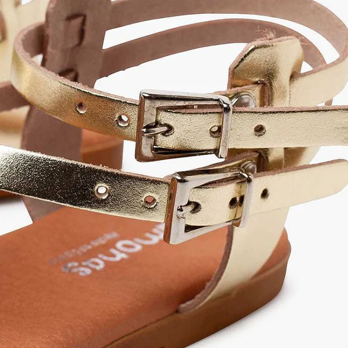 Sandalias<Pisamonas Sandalias Mujer Metalizadas Piel Con Pulsera