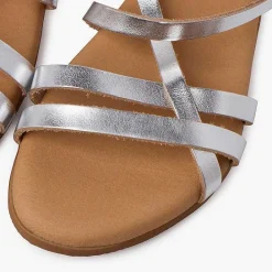 Sandalias<Pisamonas Sandalias Mujer Metalizadas Piel Con Pulsera