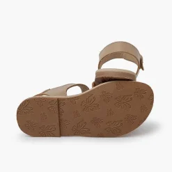 Sandalias<Pisamonas Sandalias Niña En Piel Con Tiras Adherentes