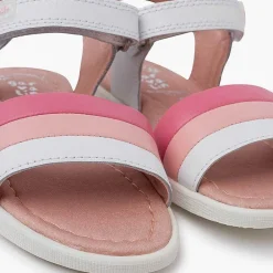 Sandalias<Pisamonas Sandalias Niña Piel Bandas Tricolor Color Rosa