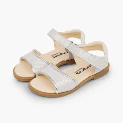 Sandalias<Pisamonas Sandalias Niña Piel Grabada Brillante Tira Adherente