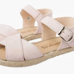 Sandalias<Pisamonas Sandalias Niña Serraje Y Yute Tiras Cruzadas