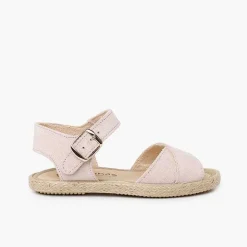 Sandalias<Pisamonas Sandalias Niña Serraje Y Yute Tiras Cruzadas