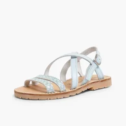 Sandalias<Pisamonas Sandalias Niña Tiras Cruzadas Piel Efecto Nacar