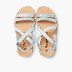 Sandalias<Pisamonas Sandalias Niña Tiras Cruzadas Piel Efecto Nacar