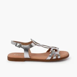 Sandalias<Pisamonas Sandalias Niña Y Mujer De Piel Cierre Hebilla