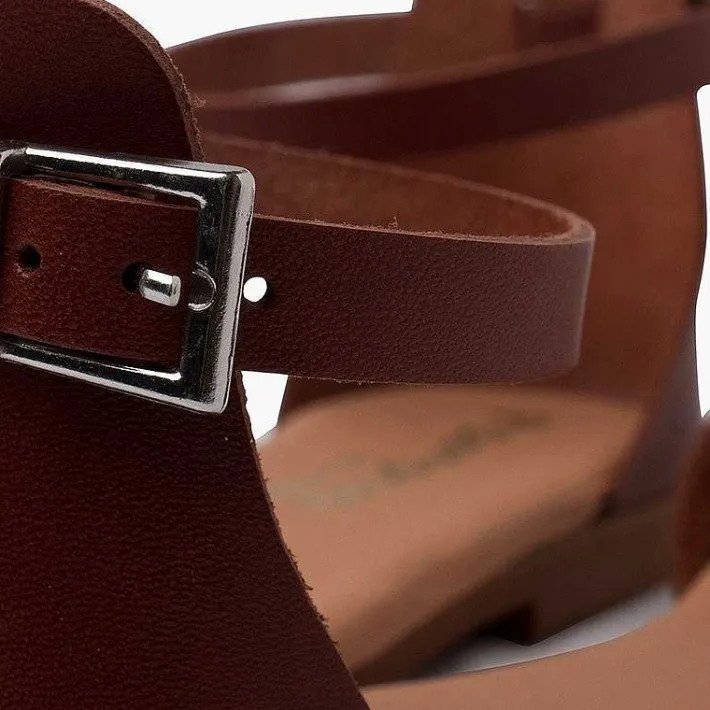 Sandalias<Pisamonas Sandalias Niña Y Mujer En Piel Con Tiras Y Talonera