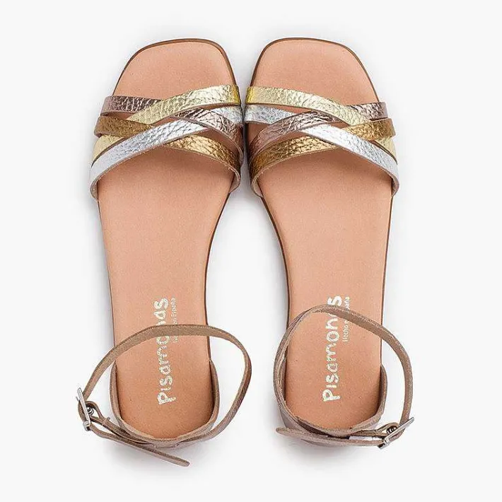 Sandalias<Pisamonas Sandalias Niña Y Mujer En Piel Con Tiras Y Talonera