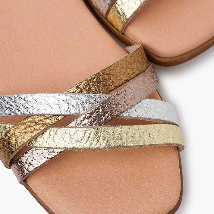 Sandalias<Pisamonas Sandalias Niña Y Mujer En Piel Con Tiras Y Talonera