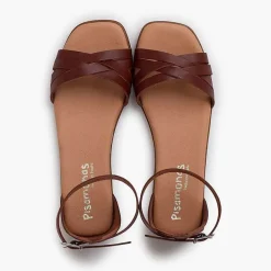 Sandalias<Pisamonas Sandalias Niña Y Mujer En Piel Con Tiras Y Talonera