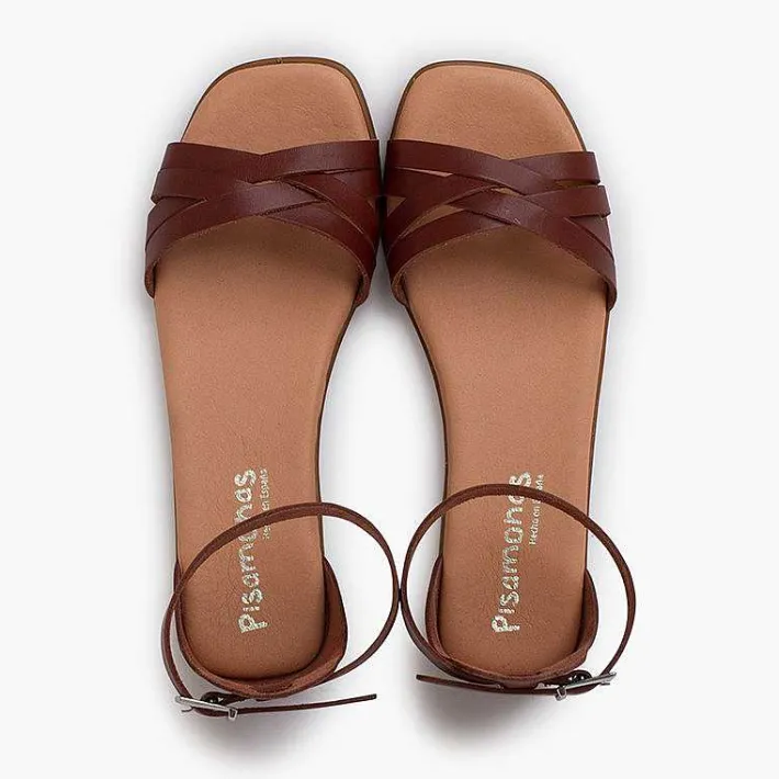 Sandalias<Pisamonas Sandalias Niña Y Mujer En Piel Con Tiras Y Talonera