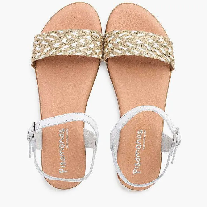 Sandalias<Pisamonas Sandalias Niña Y Mujer Tira Trenzada Yute