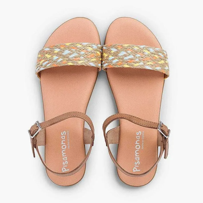 Sandalias<Pisamonas Sandalias Niña Y Mujer Tira Trenzada Yute