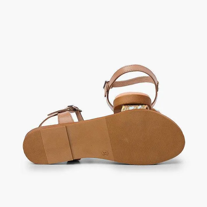 Sandalias<Pisamonas Sandalias Niña Y Mujer Tira Trenzada Yute