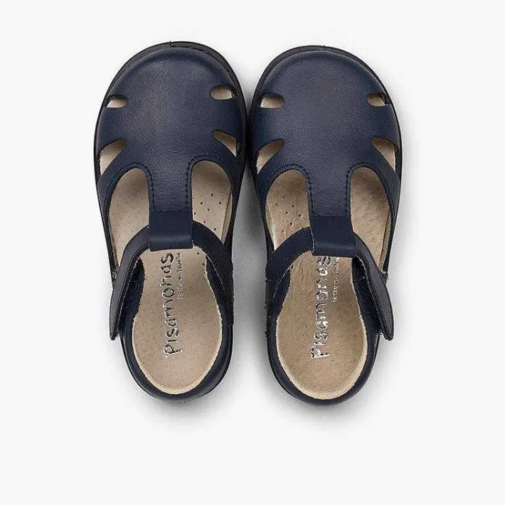Sandalias<Pisamonas Sandalias Niño Piel Tira Adherente Tipo Pepitos