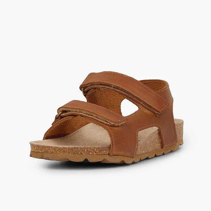 Sandalias<Pisamonas Sandalias Piel Bio Niño Doble Tira Adherente