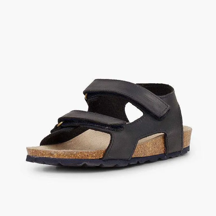 Sandalias<Pisamonas Sandalias Piel Bio Niño Doble Tira Adherente