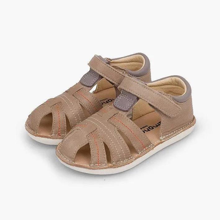 Sandalias<Pisamonas Sandalias Piel Niño Con Tira Adherente Cangrejera
