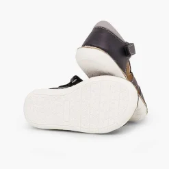 Sandalias<Pisamonas Sandalias Piel Niño Con Tira Adherente Cangrejera