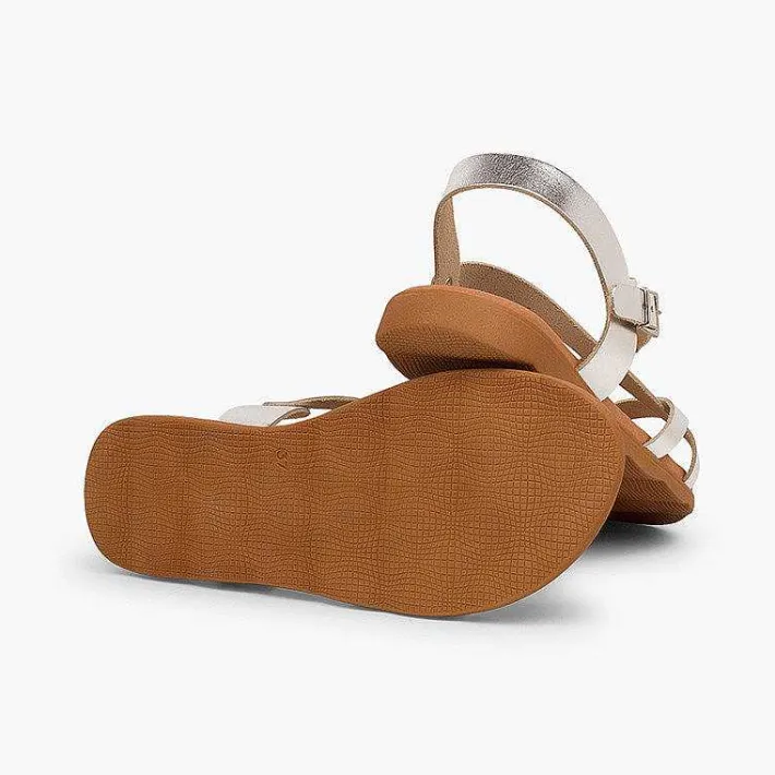 Sandalias<Pisamonas Sandalias Romanas Niña Y Mujer Tiras Metalizadas